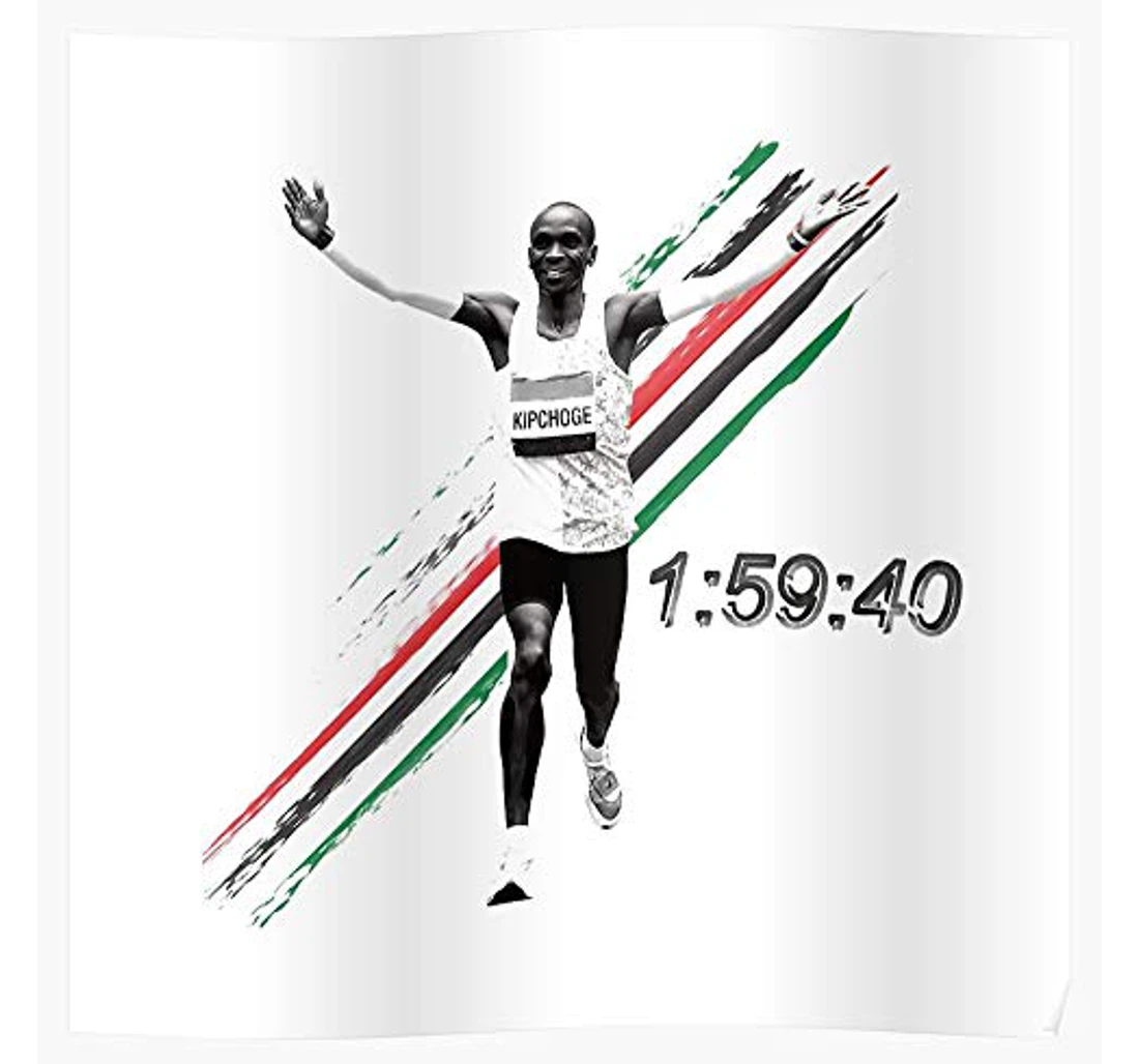 Poster, Canvas - Kenya Birthday Kipchoge Eliud Impressive And Trendy Or Desk Mount Options Print Framed Wall Art