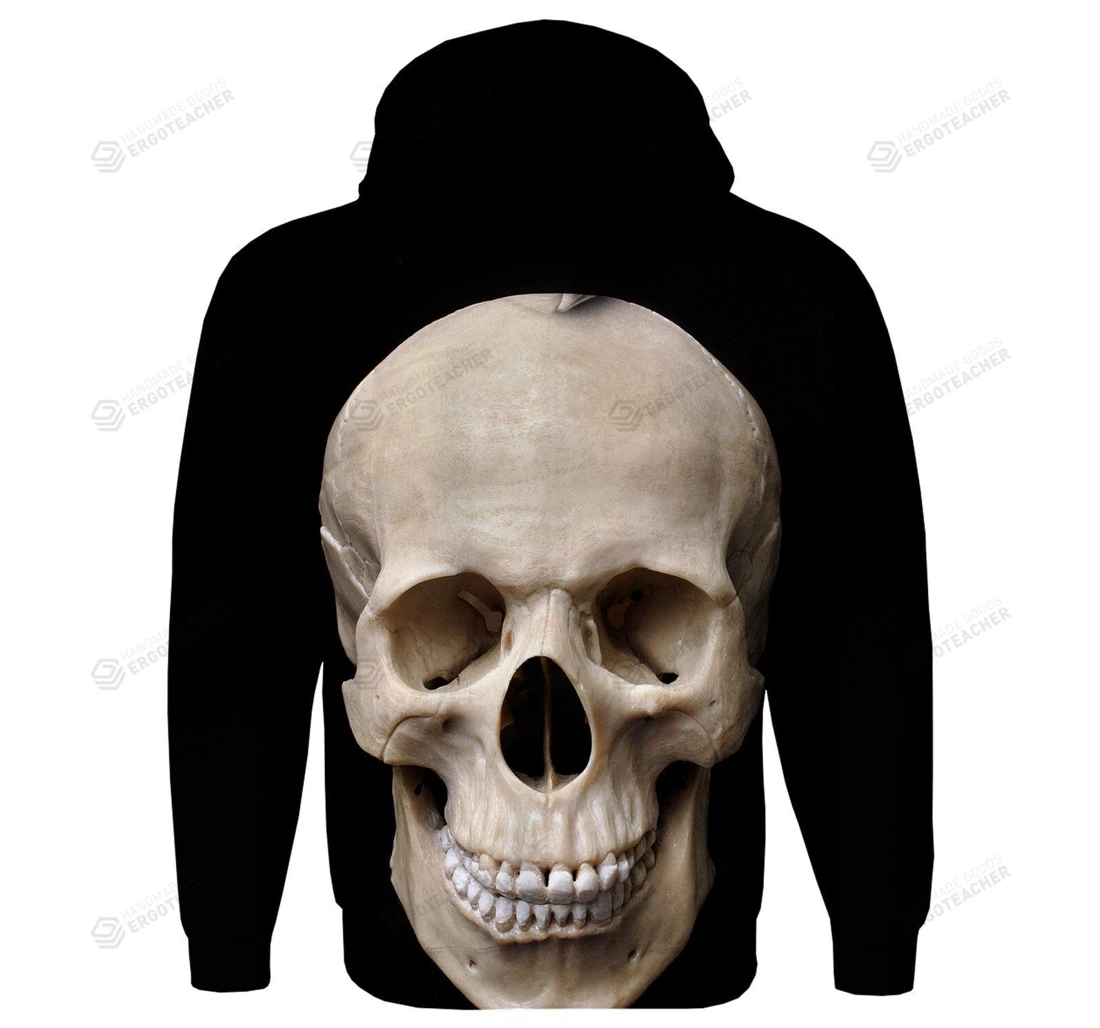 Personalized Human Skull - 3D Printed Pullover Hoodie