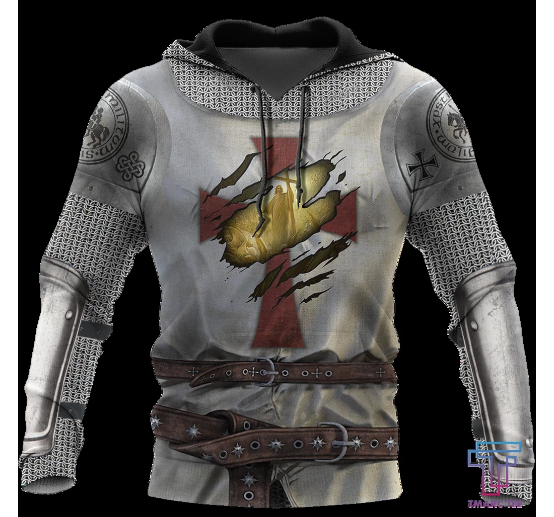 Personalized Themazicc Knight Templar - 3D Printed Pullover Hoodie