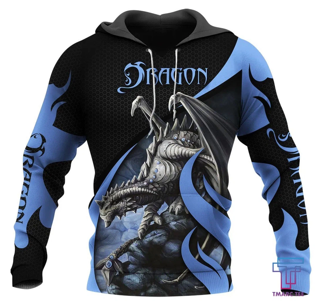 Personalized D Tattoo Dungeon Dragon Nm - 3D Printed Pullover Hoodie