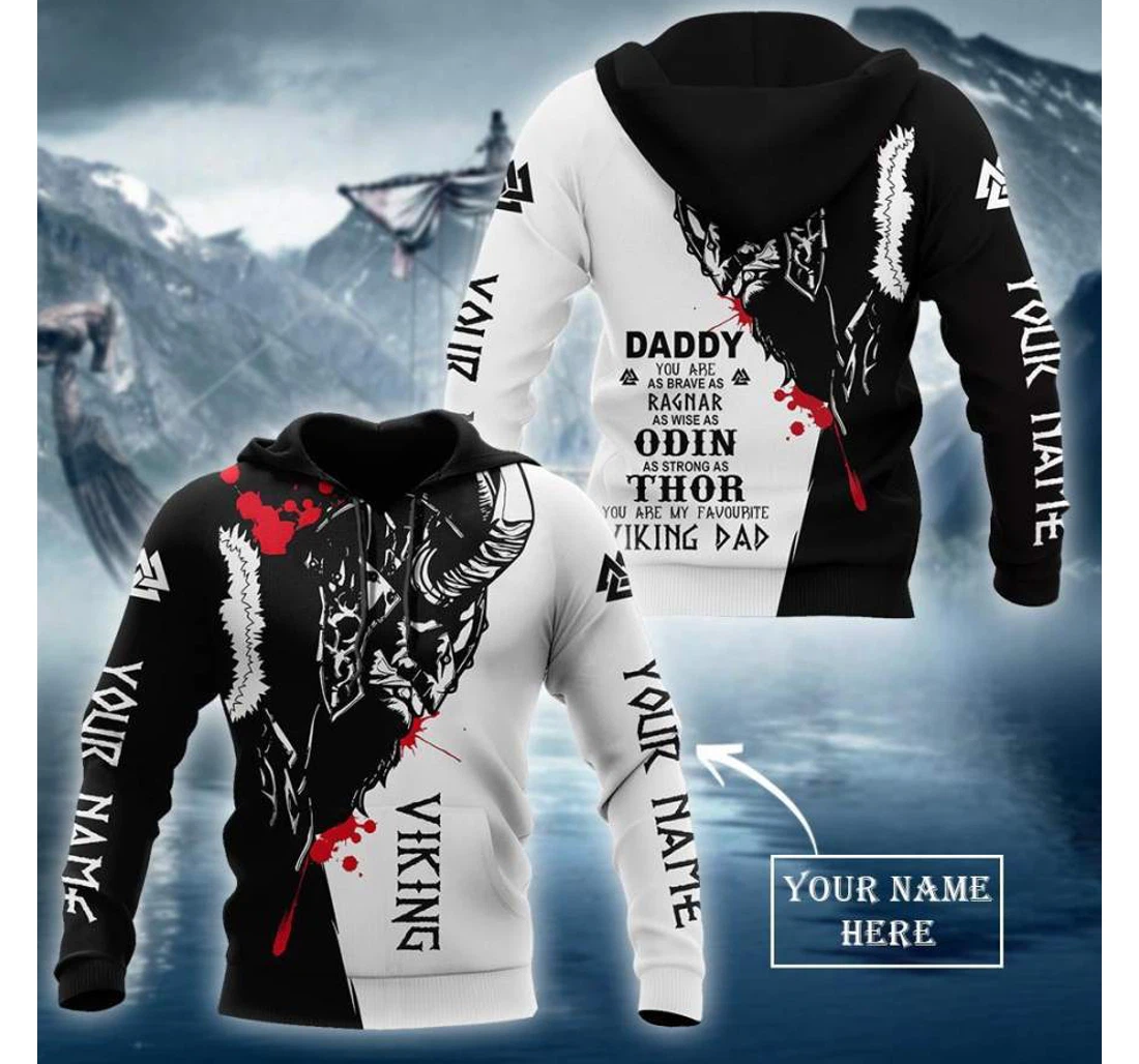 Personalized Custom Themazicc Vikings Dad - 3D Printed Pullover Hoodie