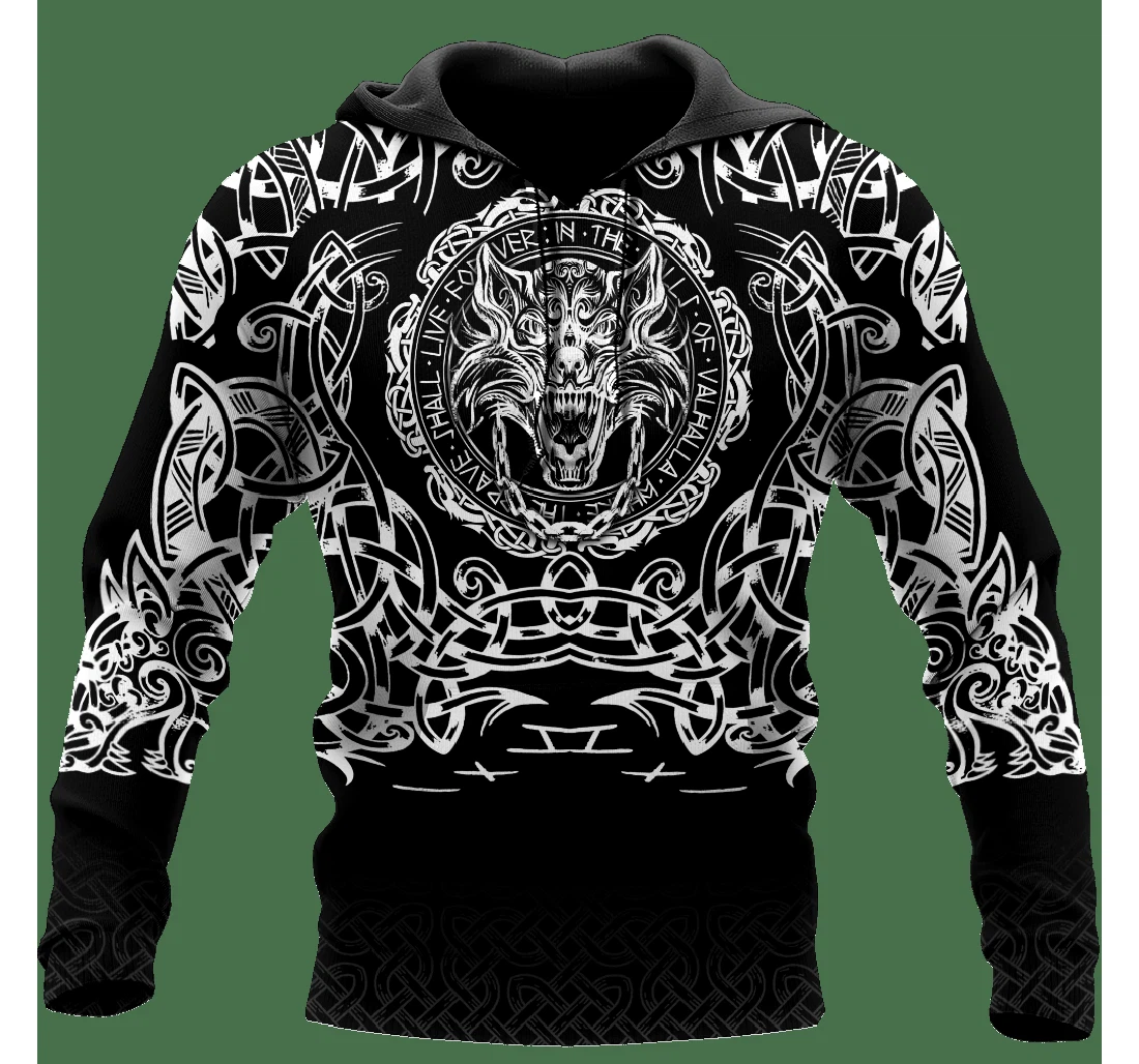 Personalized Themazicc Fenrir Viking Ml - 3D Printed Pullover Hoodie