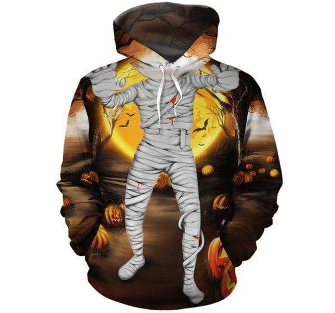 Personalized Mummy Halloween Dh - 3D Printed Pullover Hoodie