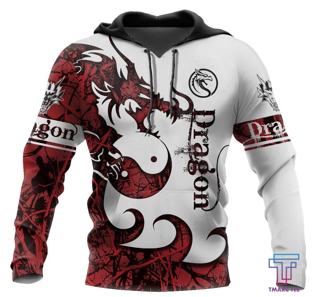 Personalized D Tattoo Dungeon Dragon Nm - 3D Printed Pullover Hoodie
