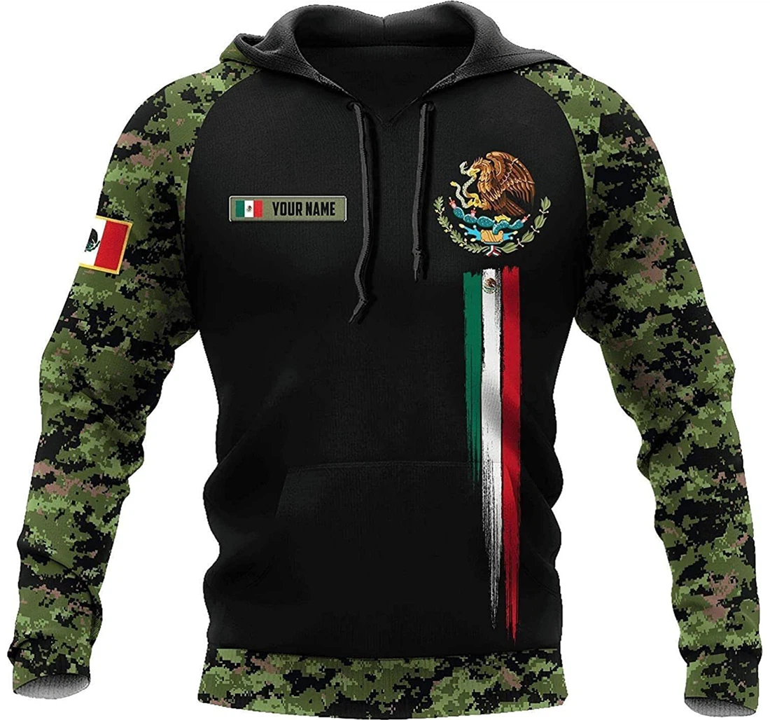 Personalized Mexico Mexican Eagle Camo Pefect - 3D Printed Pullover Hoodie