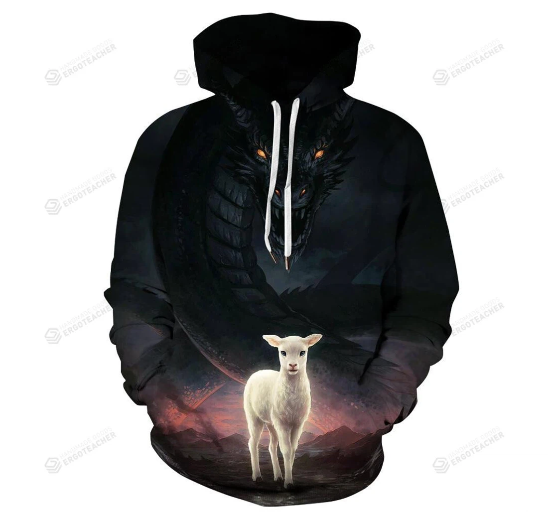 Personalized Halloween The Lamp The Dragon - 3D Printed Pullover Hoodie