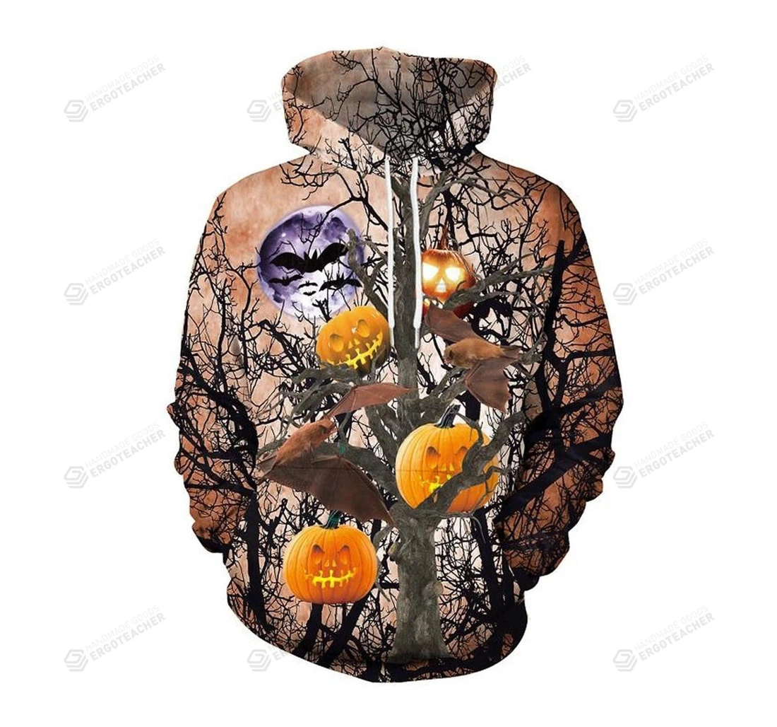 Personalized Halloween Jack O Lantern Pumpkin Lantern - 3D Printed Pullover Hoodie