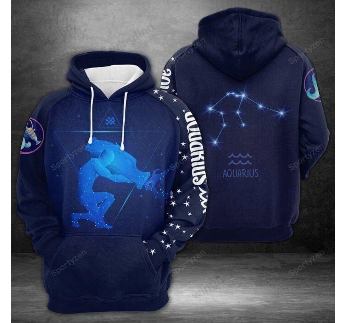 Personalized Amazing Aquarius Zodiac Birthday Dh - 3D Printed Pullover Hoodie