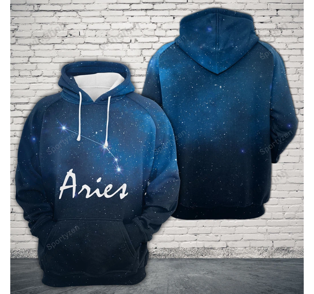 Personalized Aries Horoscope Birthday L - 3D Printed Pullover Hoodie