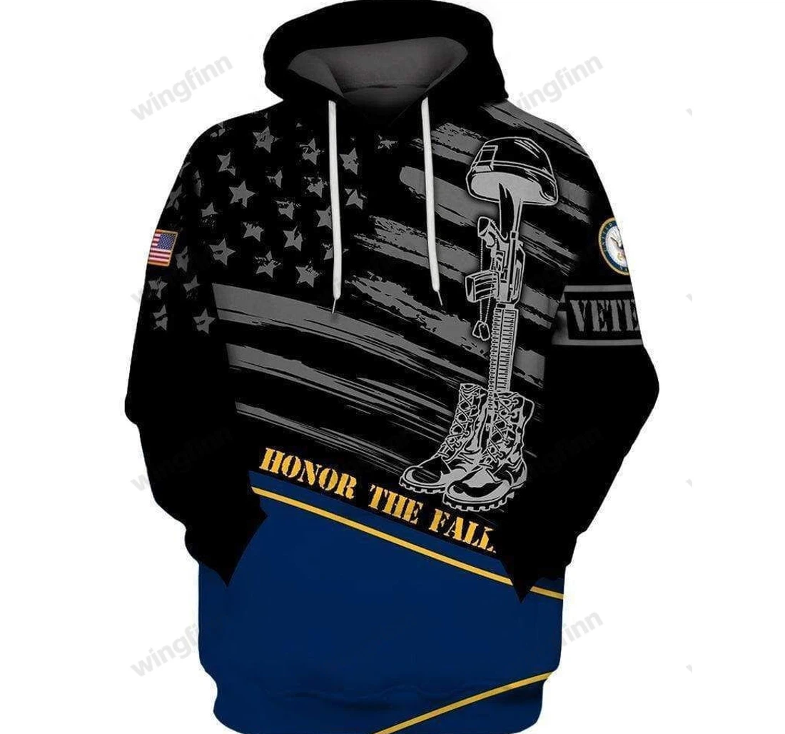Personalized Soldier Honor The Fallen Navy Army H - 3D Printed Pullover Hoodie