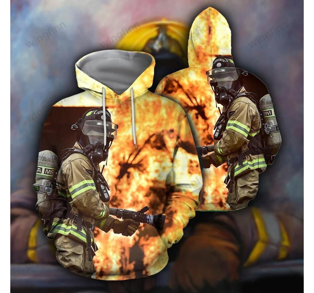 Personalized Amazing Firefighter - 3D Printed Pullover Hoodie