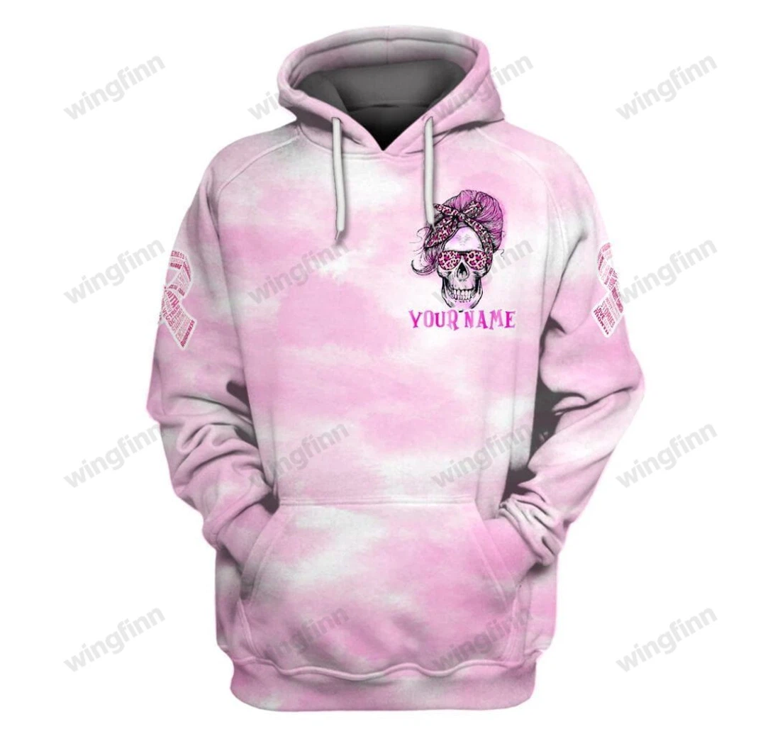 Personalized Skull Tired As A Mother - 3D Printed Pullover Hoodie