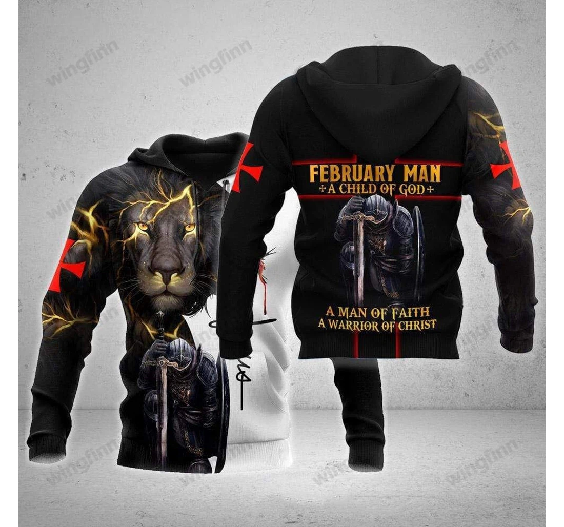 Personalized Lion Warrior A Child Of God Custom Month H - 3D Printed Pullover Hoodie