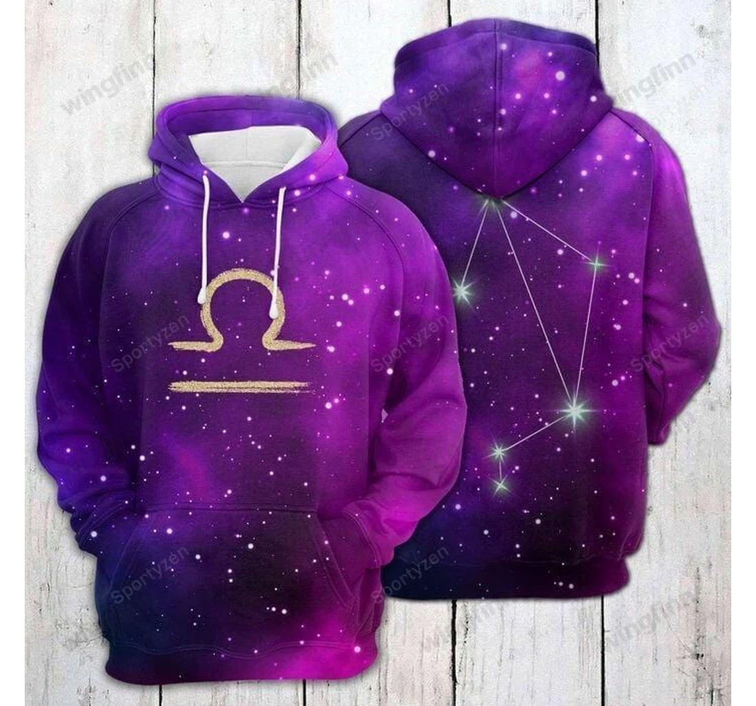 Personalized Libra Horoscope Birthday L - 3D Printed Pullover Hoodie