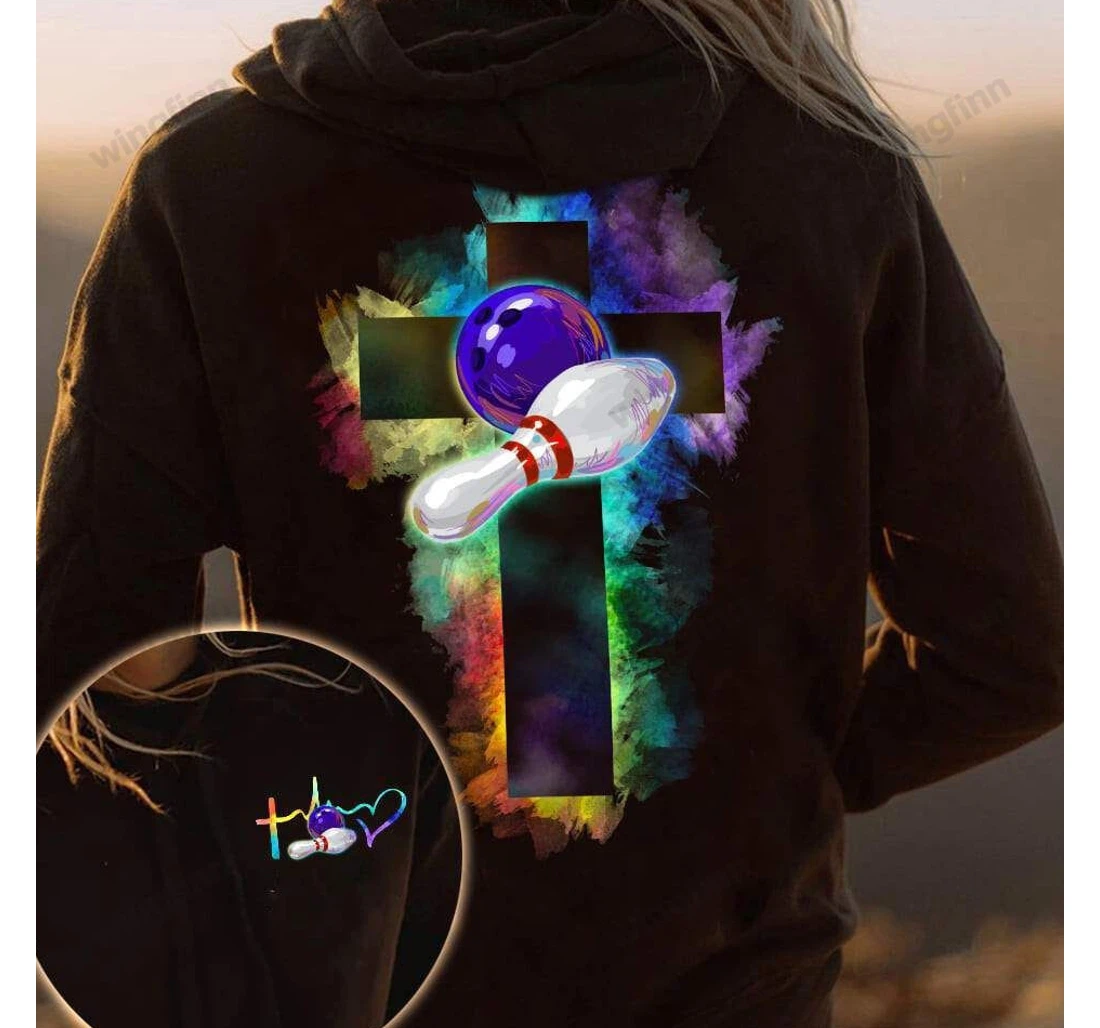 Personalized Bowling Cross Colorful Kv - 3D Printed Pullover Hoodie