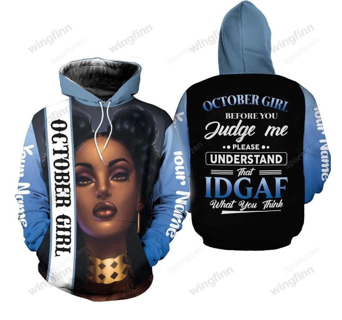 Personalized Girl Custom Name Birthday H - 3D Printed Pullover Hoodie