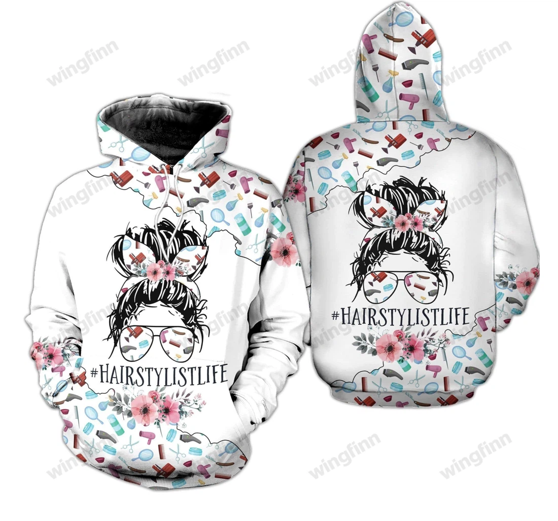 Personalized Gift Mother Mother Day Gift Hairstylist Life Messy Bun Kv - 3D Printed Pullover Hoodie