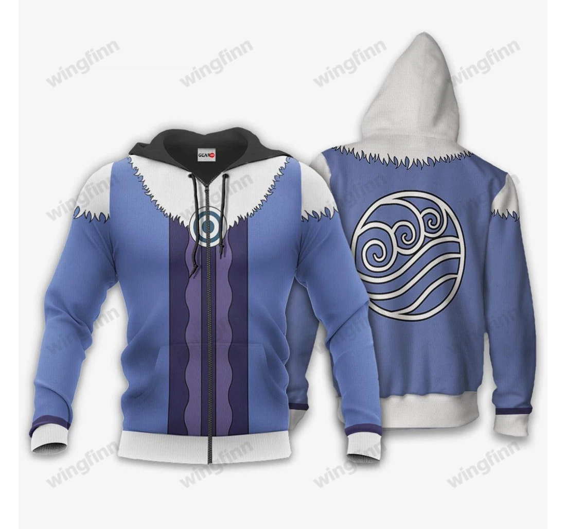 Personalized Avatar The Last Airbender Water Elemental Uniform - 3D Printed Pullover Hoodie