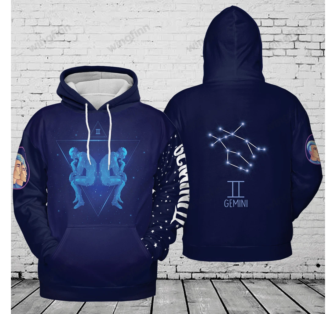 Personalized Amazing Gemini Zodiac Birthday L - 3D Printed Pullover Hoodie