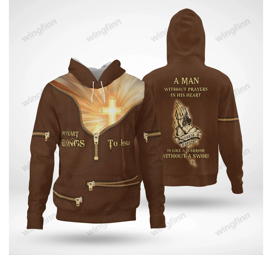 Personalized My Heart Belongs To Jesus Christ - 3D Printed Pullover Hoodie