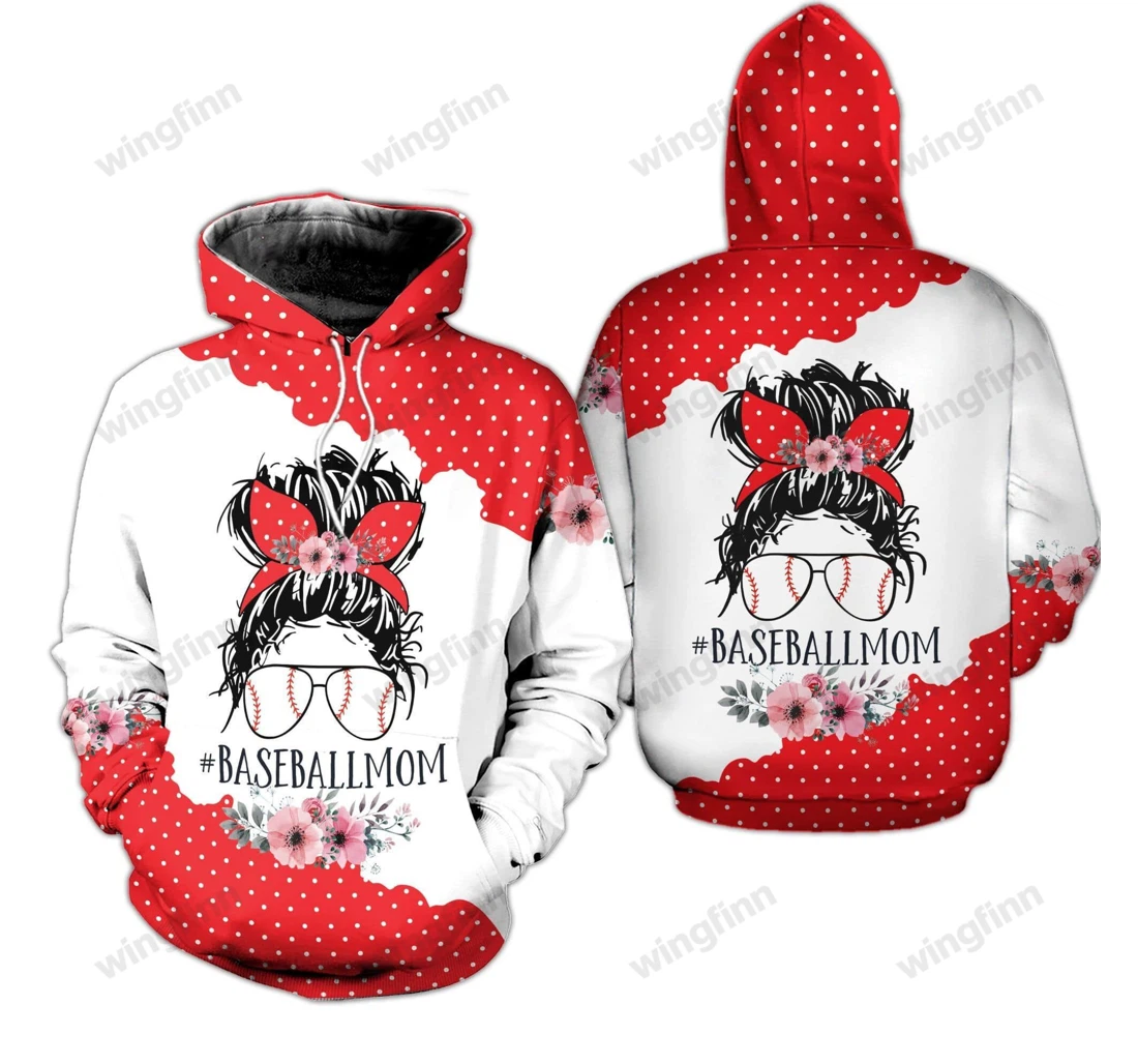 Personalized Gift Mother Mother Day Gift Baseball Mom Messy Bun Kv - 3D Printed Pullover Hoodie