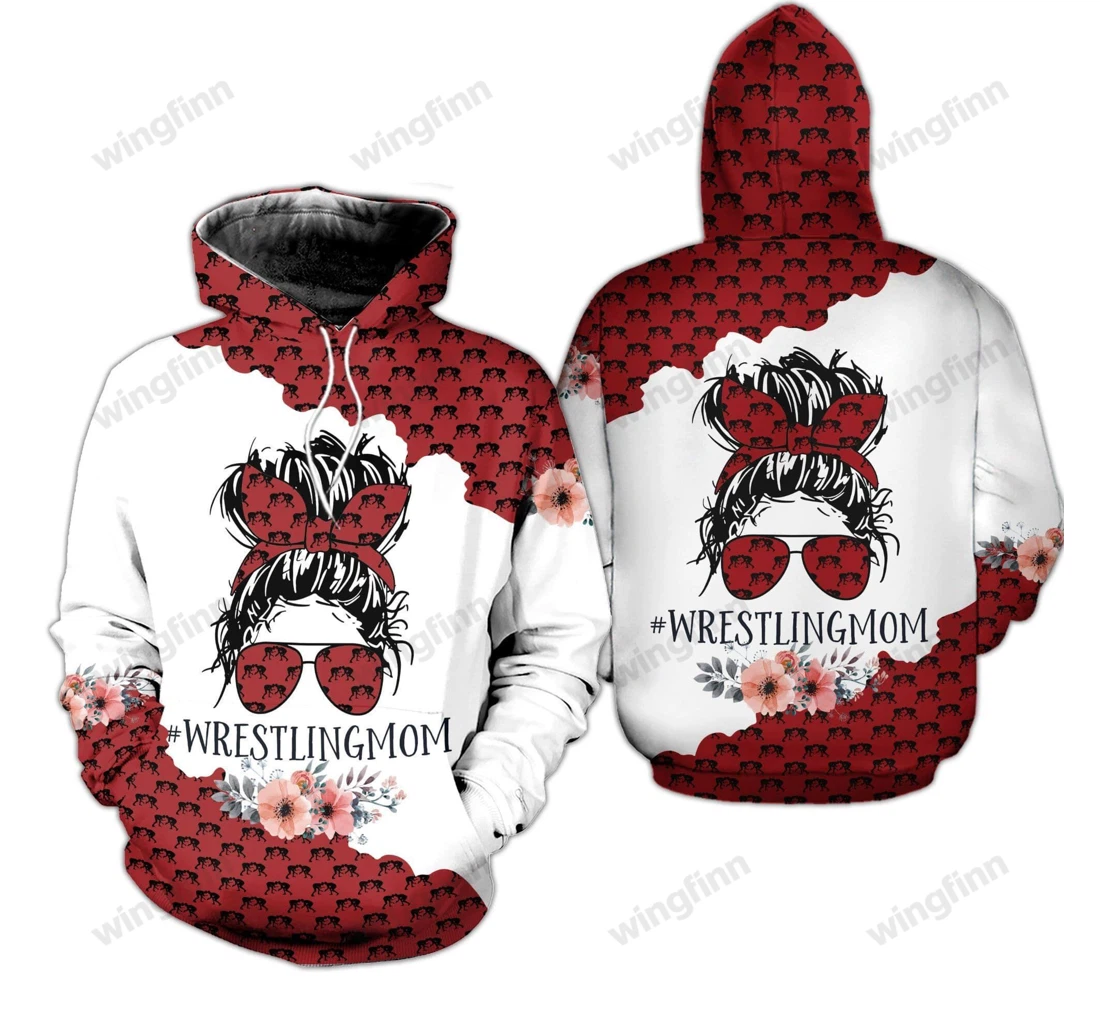 Personalized Gift Mother Mother Day Gift Messy Bun Wrestling Mom Kv - 3D Printed Pullover Hoodie