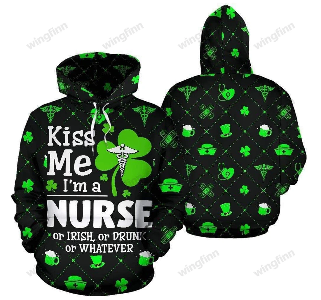Personalized Irish Nurse Happy St. Patrick's Day Dh - 3D Printed Pullover Hoodie
