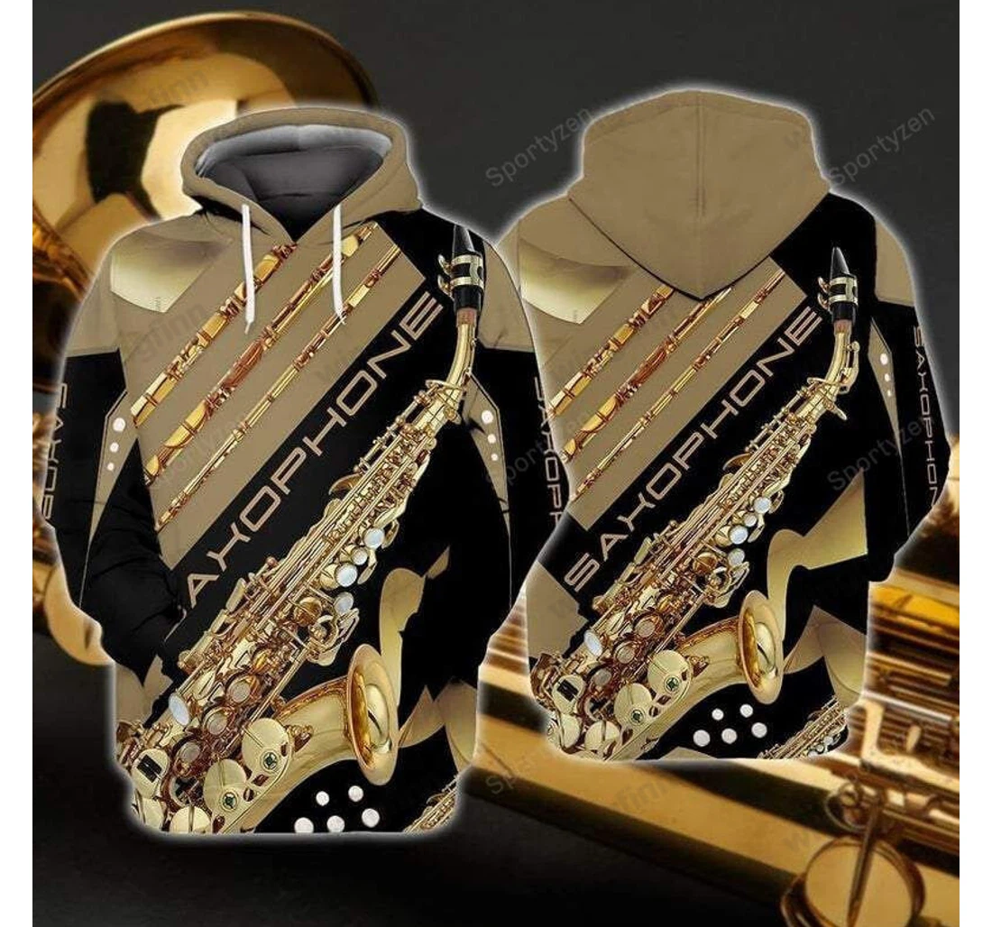 Personalized Saxophone Legend H - 3D Printed Pullover Hoodie