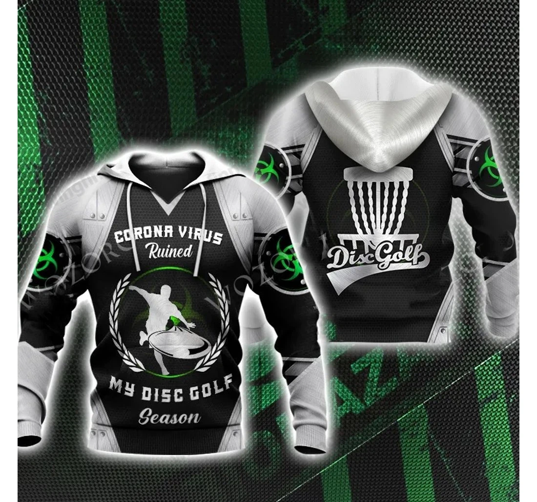 Personalized Disc Golf Green Light - 3D Printed Pullover Hoodie