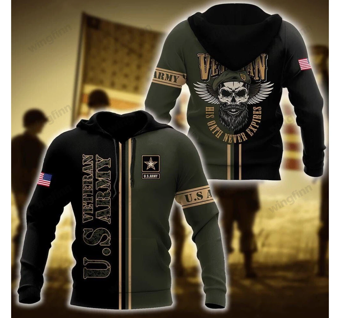 Personalized Us Veteran Navy Cool - 3D Printed Pullover Hoodie