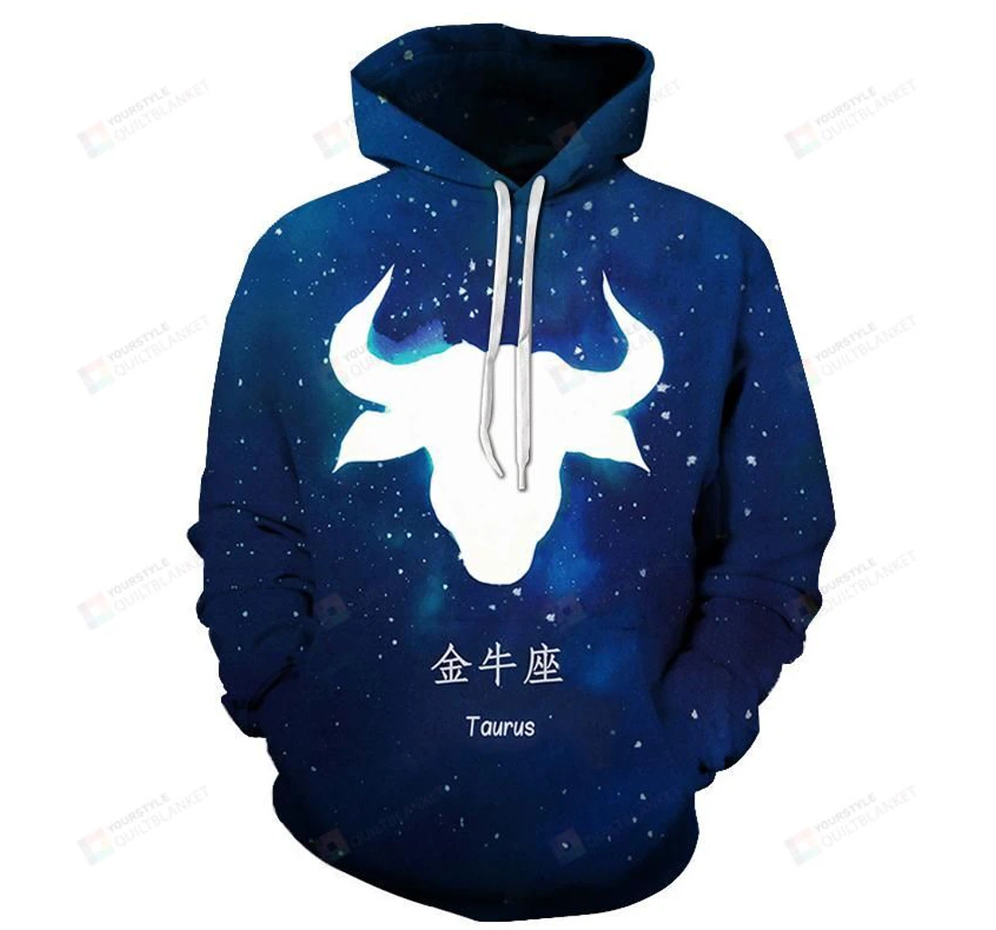 Personalized The Blue Taurus April To May - 3D Printed Pullover Hoodie