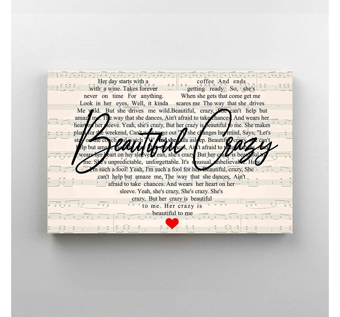 Poster, Canvas - Beautiful Crazy Valentine Love Couple Print Framed Wall Art