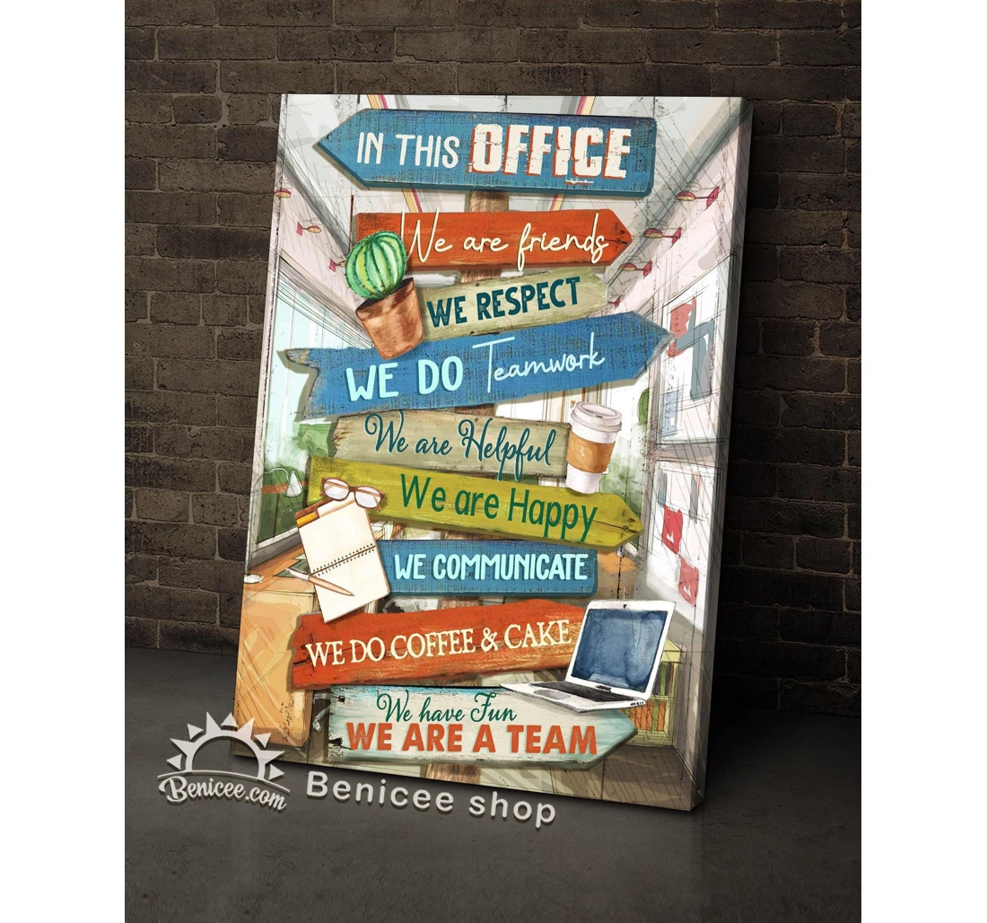 Poster, Canvas - Signs In This Rules Print Framed Wall Art