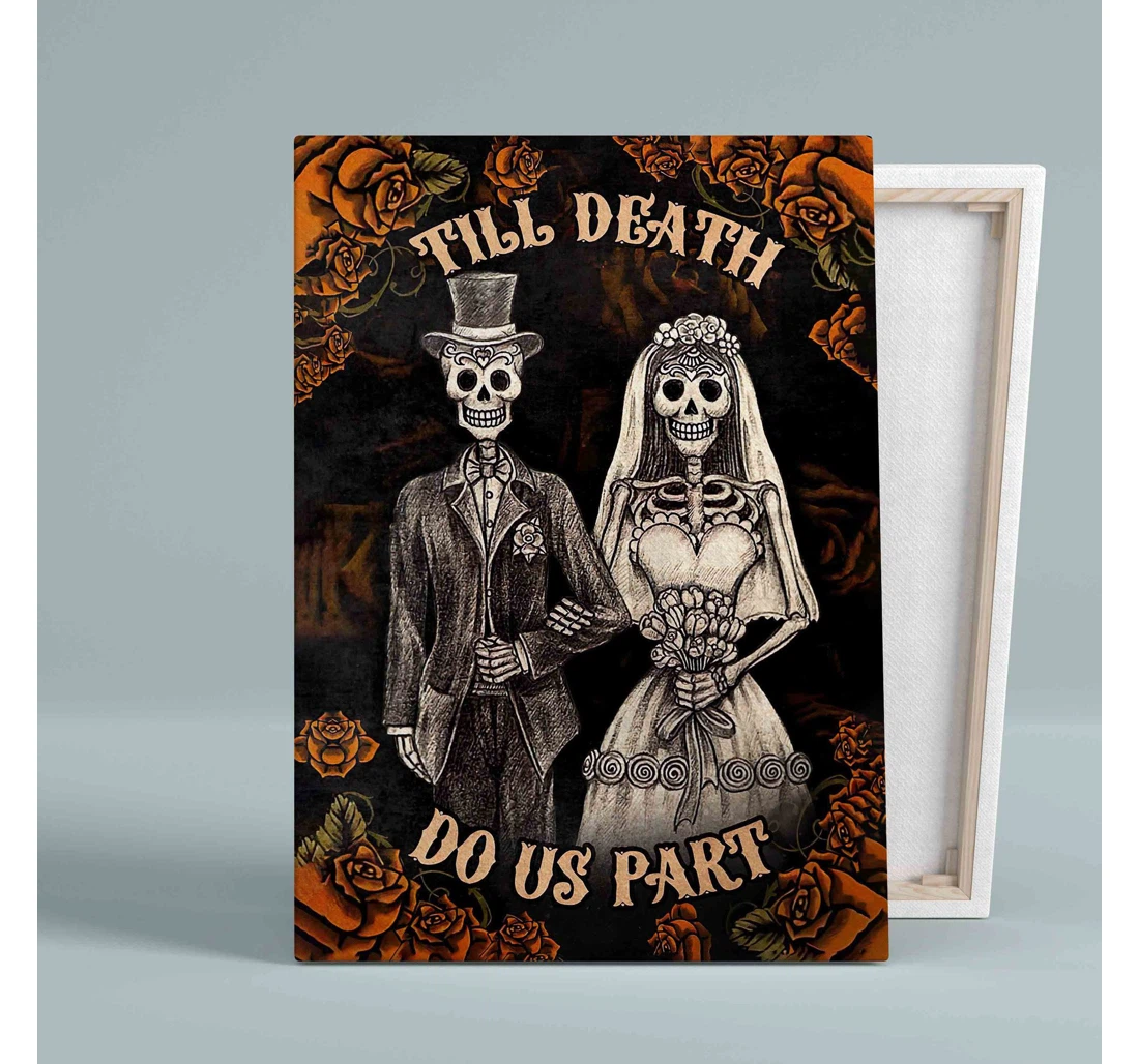 Poster, Canvas - Till Death Do Us Part Valentine Print Framed Wall Art