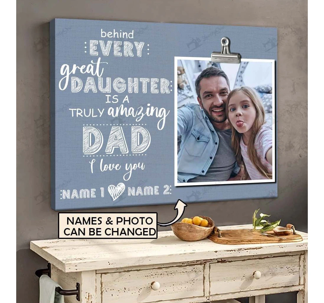 Poster, Canvas - Father Day Matte Print Framed Wall Art