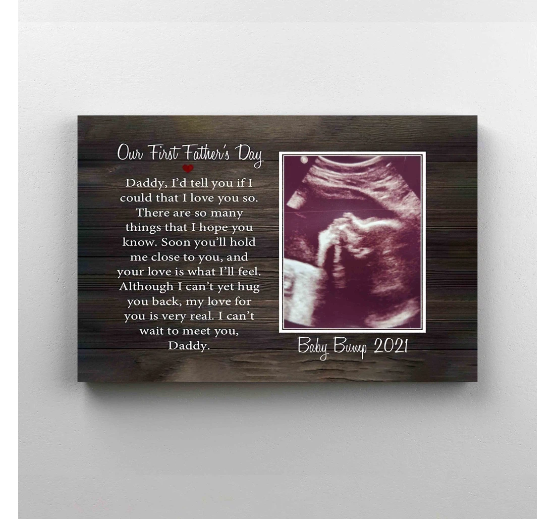 Poster, Canvas - Personalized Image Ultrasound Father's Day Print Framed Wall Art