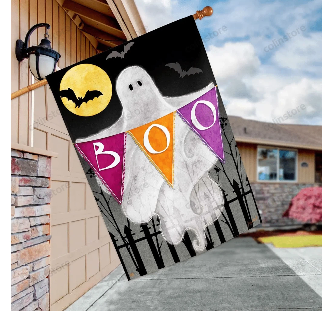 Halloween Ghost Gi Family, Halloween, Printed Both-Sides, UV And Fade - Resistant Flag