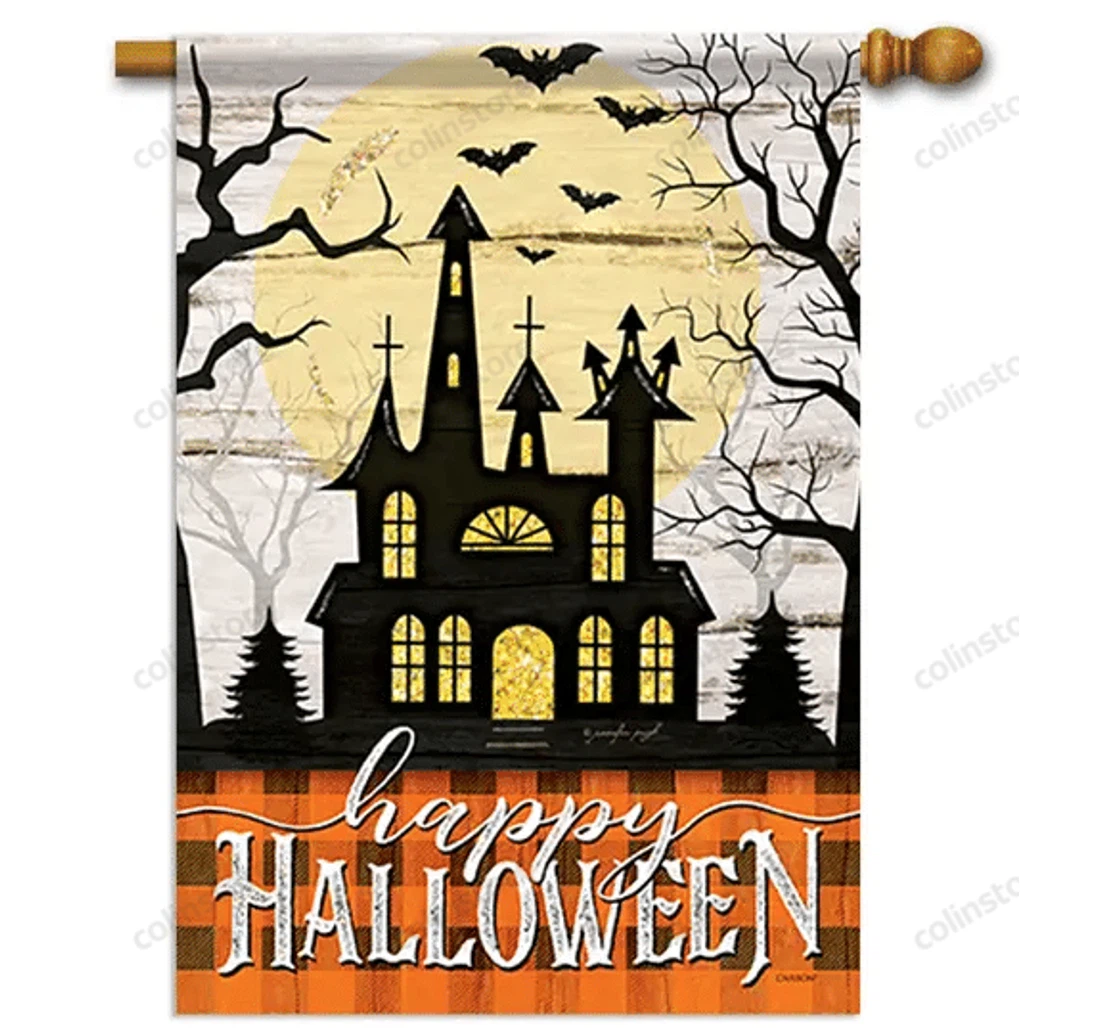 Spooky Halloween Gi Family, Halloween, Printed Both-Sides, UV And Fade - Resistant Flag