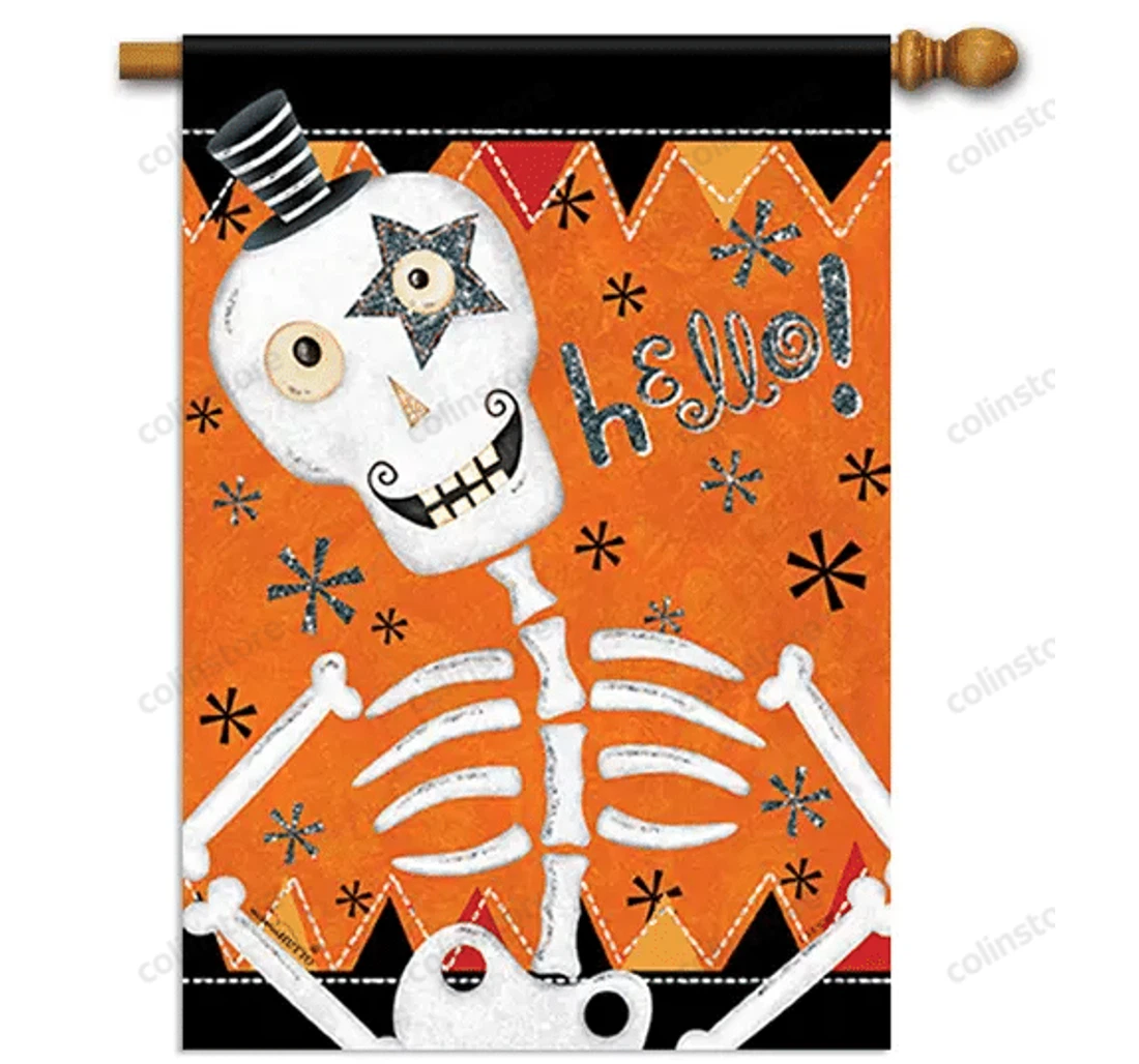 Halloween Hello Gi Family, Halloween, Printed Both-Sides, UV And Fade - Resistant Flag