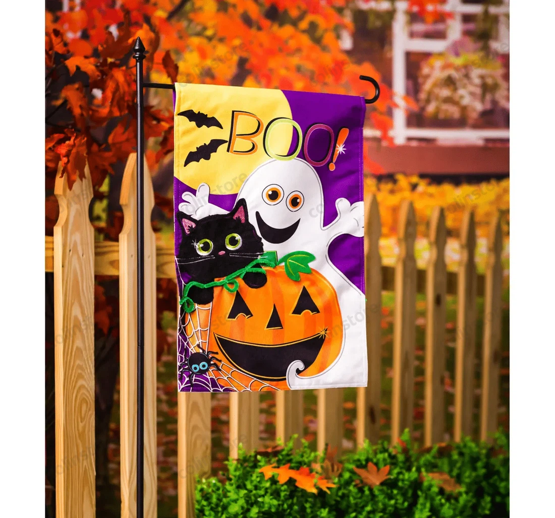 Halloween Boo Gi Family, Halloween, Printed Both-Sides, UV And Fade - Resistant Flag