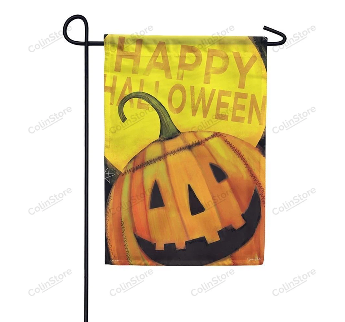 Happy Jack Halloween Glitter Trends Printed Both-Sides, UV And Fade - Resistant Flag