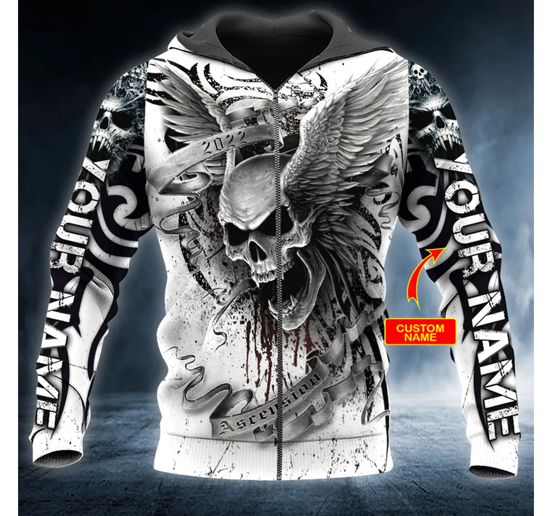 Ascension Skull Personalized - 3D Printed Pullover Hoodie