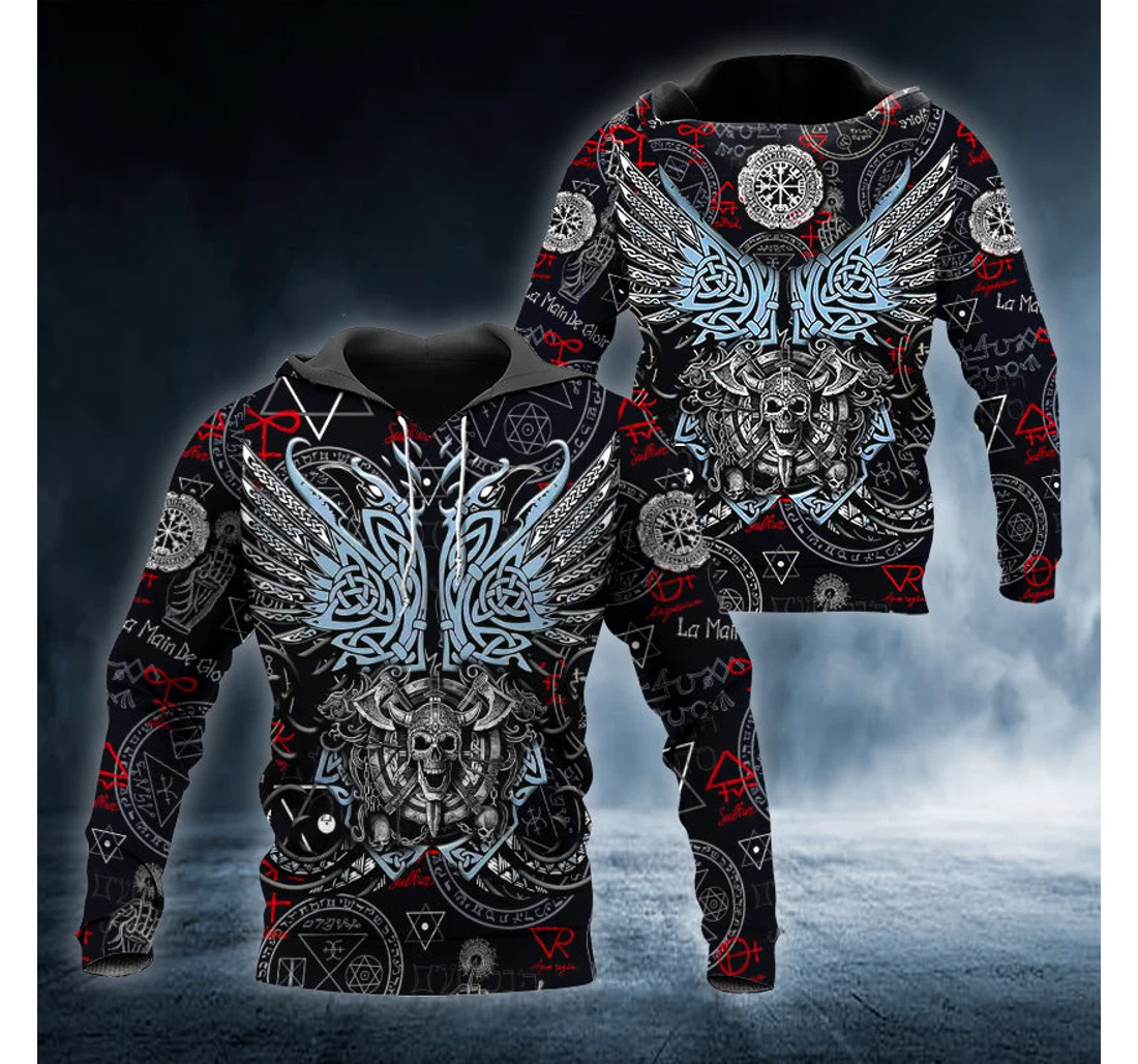 Personalized Immortal Warrior Viking - 3D Printed Pullover Hoodie
