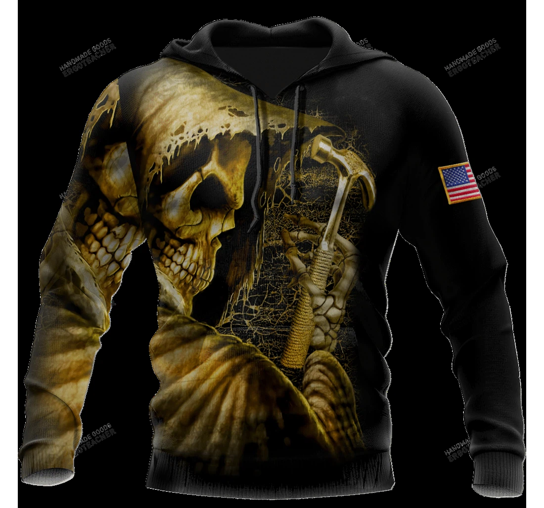 Personalized Skull Roofer - 3D Printed Pullover Hoodie