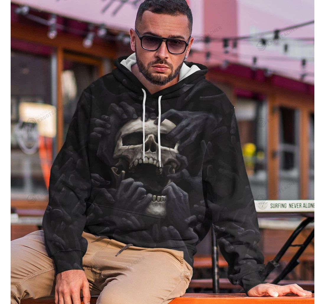 Personalized Skull Smoke Zip- Up - 3D Printed Pullover Hoodie