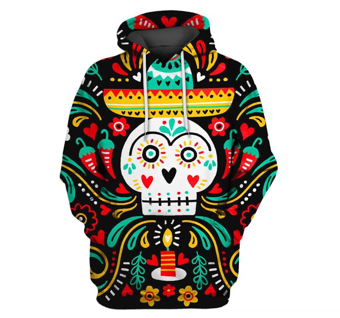 Personalized Skull Nation Sk-3dh-z1 - 3D Printed Pullover Hoodie