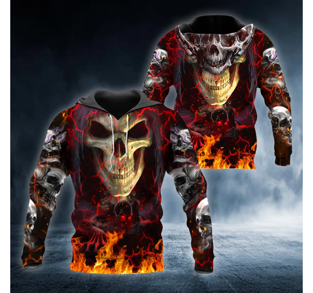 Personalized Escape From Reaper Skull - 3D Printed Pullover Hoodie