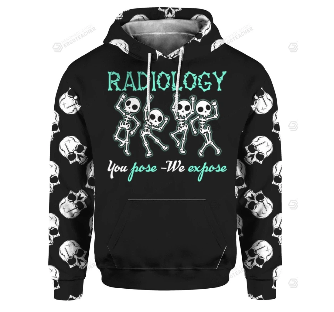 Personalized Radiology Skull - 3D Printed Pullover Hoodie