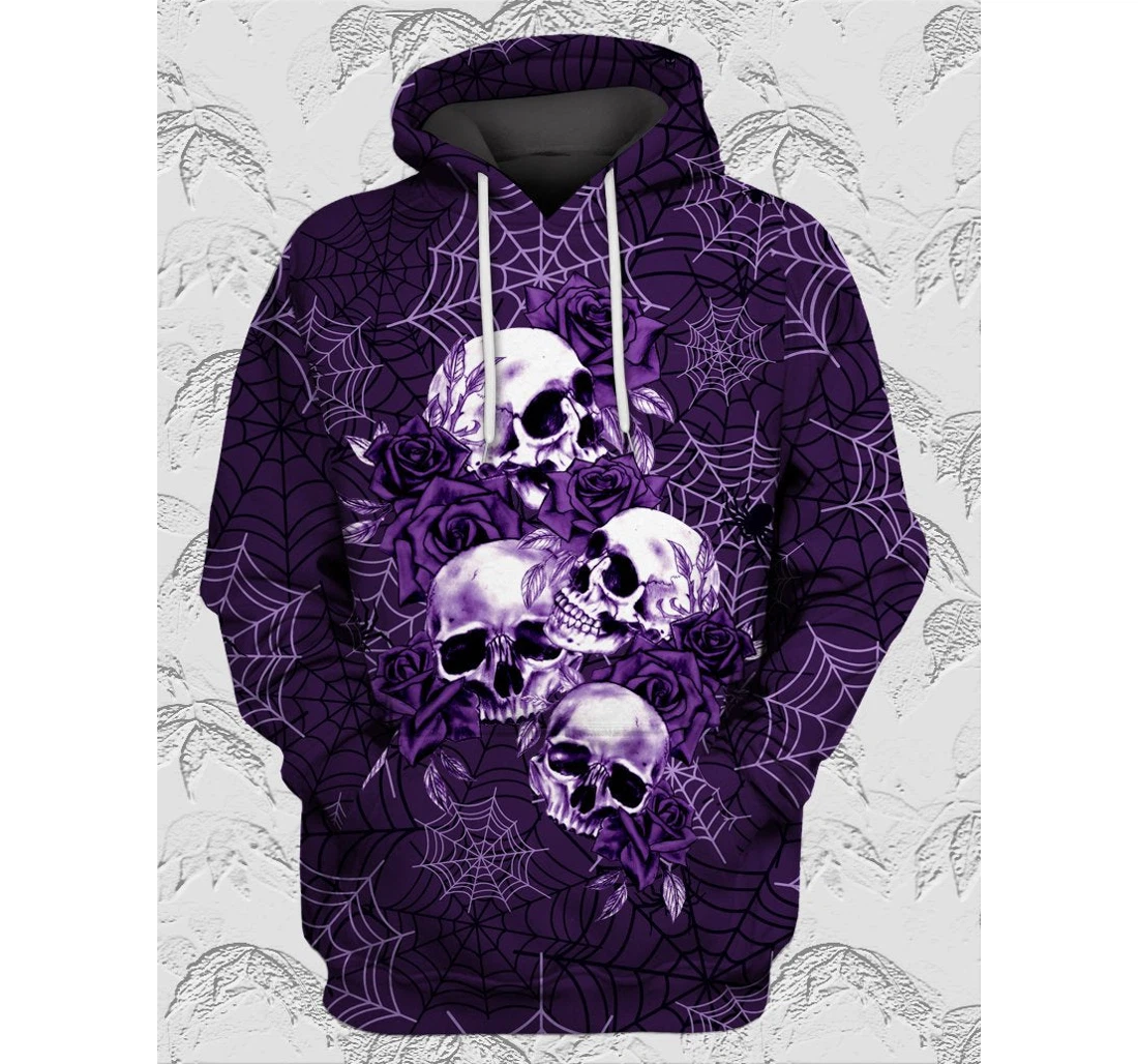 Personalized Skull Halloween Sk-3dh-qs - 3D Printed Pullover Hoodie