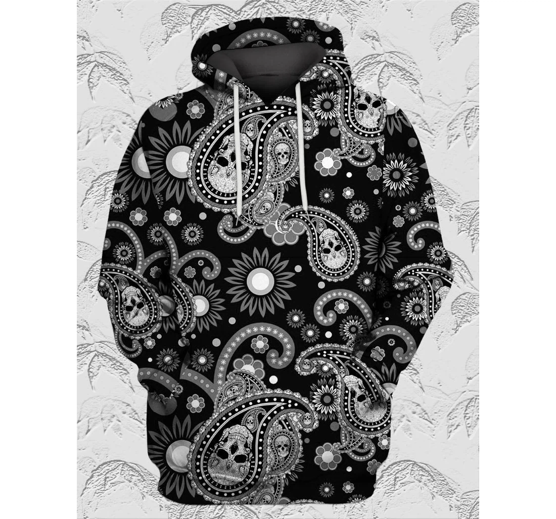 Personalized Skull Pattern Sk-3dh-qs - 3D Printed Pullover Hoodie